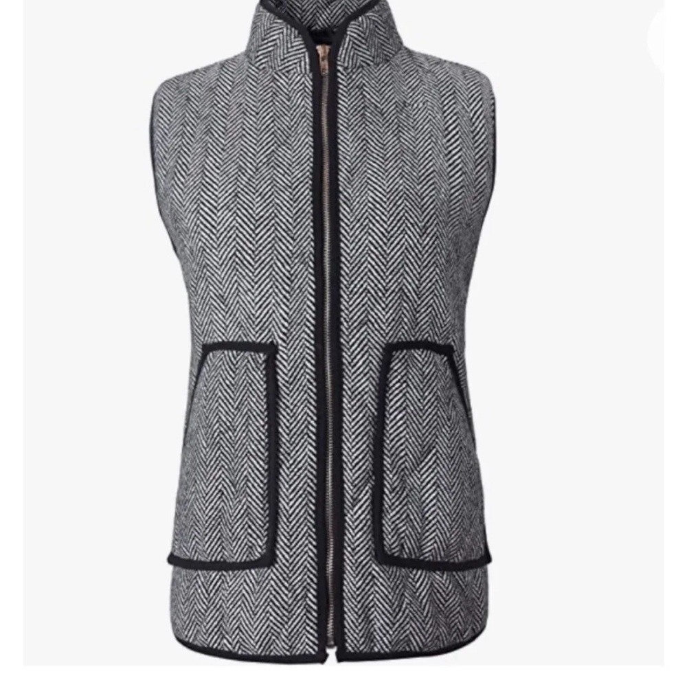 Merokeety womens puff herringbone vest size small
